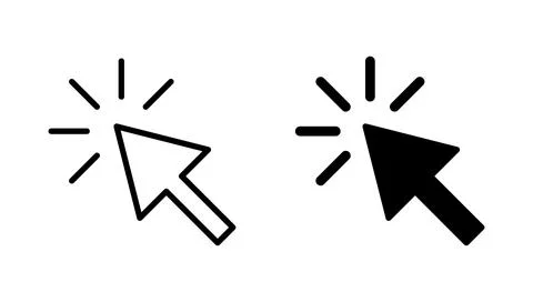 Click icon vector. pointer arrow sign and symbol. cursor icon 스톡 일러스트
