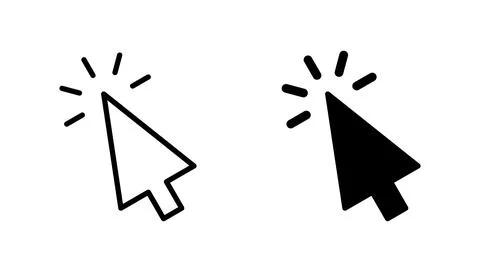 Click icon vector. pointer arrow sign and symbol. cursor icon Illustrazione stock