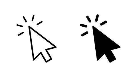 Click icon vector. pointer arrow sign and symbol. cursor icon Stock Illustration