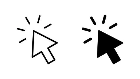Click icon vector. pointer arrow sign and symbol. cursor icon 스톡 일러스트