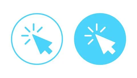 Click icon vector. pointer arrow sign and symbol. cursor icon Stock Illustration