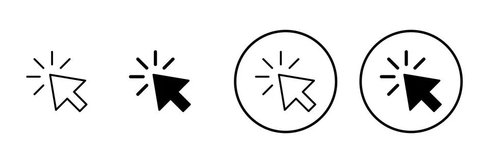Click icon vector. pointer arrow sign and symbol. cursor icon Stock Illustration