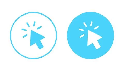 Click icon vector. pointer arrow sign and symbol. cursor icon Stock Illustration