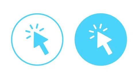 Click icon vector. pointer arrow sign and symbol. cursor icon Illustrazione stock