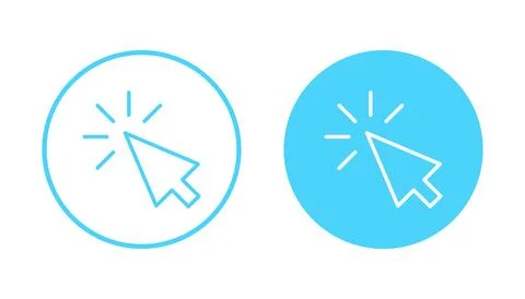 Click icon vector. pointer arrow sign and symbol. cursor icon Stock Illustration