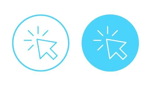 Click icon vector. pointer arrow sign and symbol. cursor icon Illustrazione stock