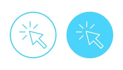 Click icon vector. pointer arrow sign and symbol. cursor icon Illustrazione stock