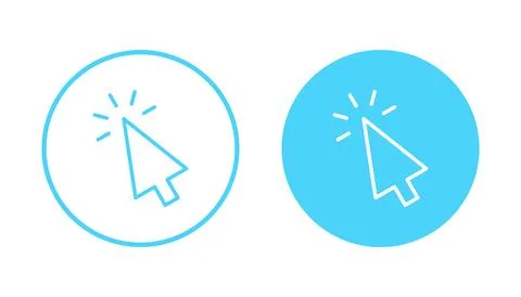 Click icon vector. pointer arrow sign and symbol. cursor icon Stock Illustration