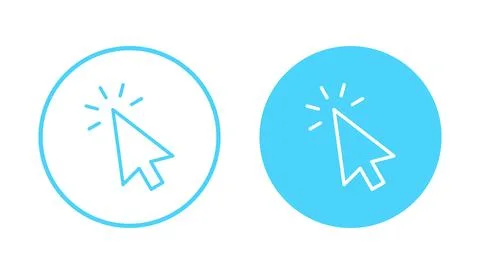 Click icon vector. pointer arrow sign and symbol. cursor icon Stock Illustration