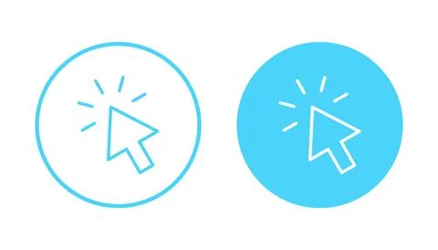 Click icon vector. pointer arrow sign and symbol. cursor icon Illustrazione stock