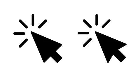 Click icon vector. pointer arrow sign and symbol. cursor icon 스톡 일러스트