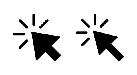 Click icon vector. pointer arrow sign and symbol. cursor icon 스톡 일러스트