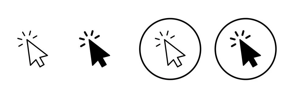 Click icon vector. pointer arrow sign and symbol. cursor icon Stockillustratie