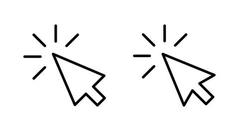 Click icon vector. pointer arrow sign and symbol. cursor icon Stock Illustration