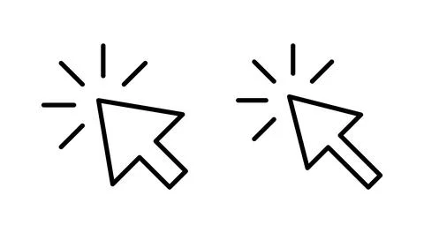 Click icon vector. pointer arrow sign and symbol. cursor icon Illustrazione stock