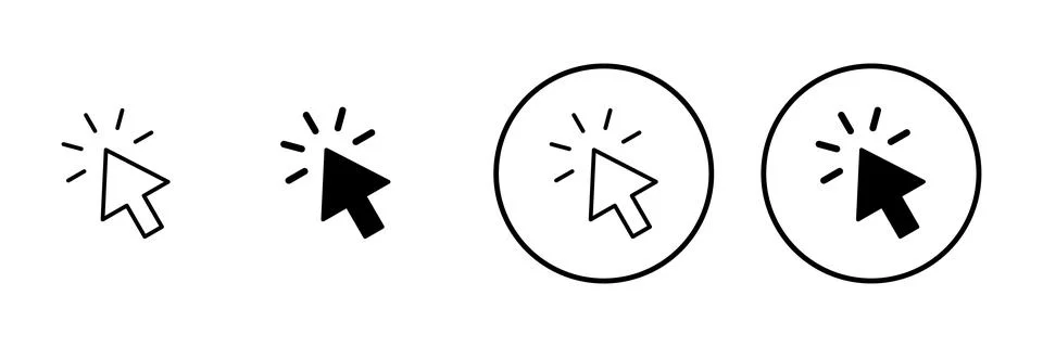Click icon vector. pointer arrow sign and symbol. cursor icon 스톡 일러스트