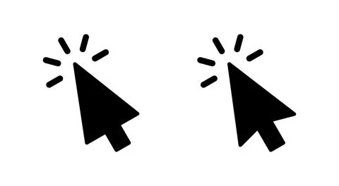 Click icon vector. pointer arrow sign and symbol. cursor icon 스톡 일러스트