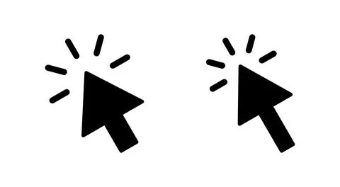 Click icon vector. pointer arrow sign and symbol. cursor icon Illustrazione stock