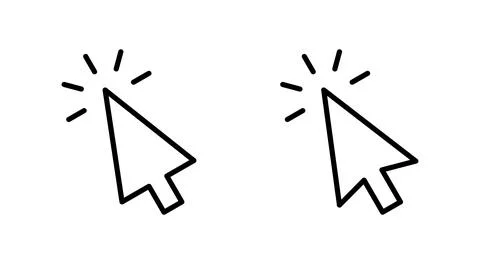 Click icon vector. pointer arrow sign and symbol. cursor icon Illustrazione stock