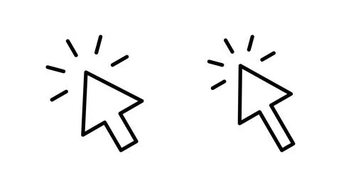 Click icon vector. pointer arrow sign and symbol. cursor icon Illustrazione stock