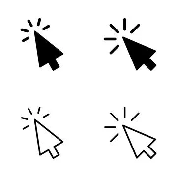 Click icon vector. pointer arrow sign and symbol. cursor icon Illustrazione stock