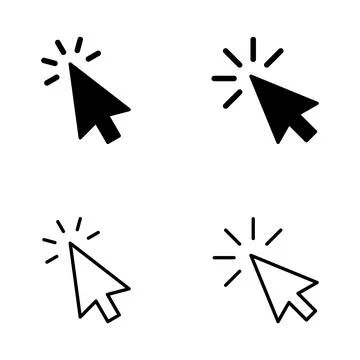 Click icon vector. pointer arrow sign and symbol. cursor icon Stock Illustration