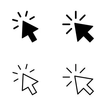 Click icon vector. pointer arrow sign and symbol. cursor icon Illustrazione stock