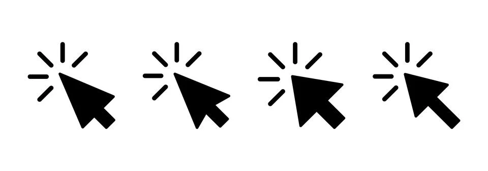 Click icon vector. pointer arrow sign and symbol. cursor icon 스톡 일러스트
