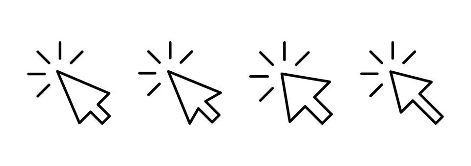 Click icon vector. pointer arrow sign and symbol. cursor icon Stock Illustration