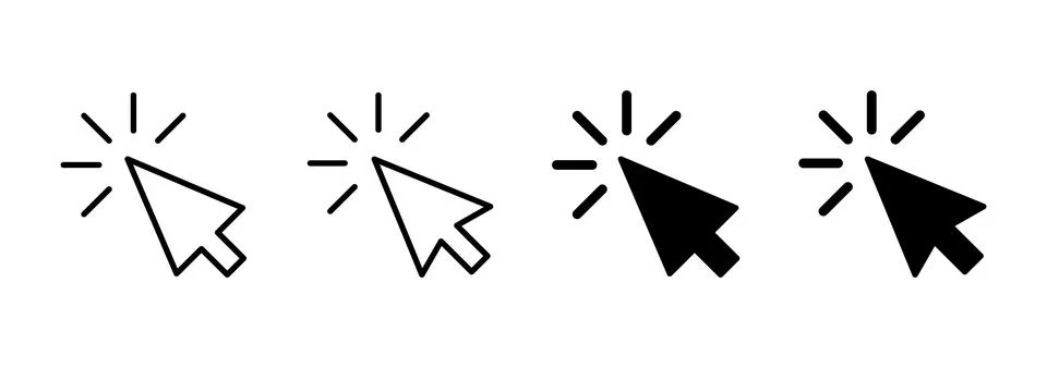 Click icon vector. pointer arrow sign and symbol. cursor icon Stock Illustration