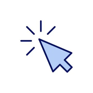 Click icon vector. pointer arrow sign and symbol. cursor icon Illustrazione stock