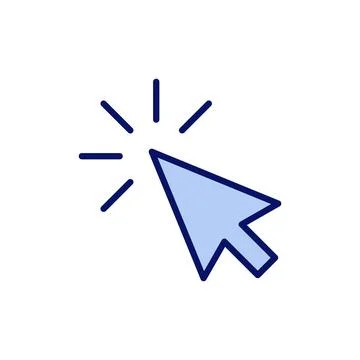Click icon vector. pointer arrow sign and symbol. cursor icon Stock Illustration