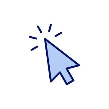 Click icon vector. pointer arrow sign and symbol. cursor icon Stock Illustration