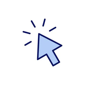 Click icon vector. pointer arrow sign and symbol. cursor icon Stock Illustration