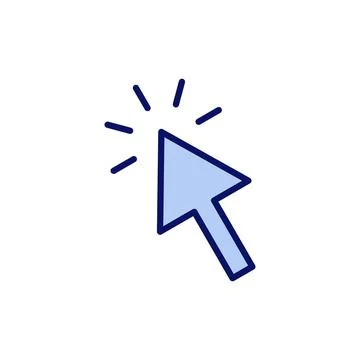 Click icon vector. pointer arrow sign and symbol. cursor icon Illustrazione stock