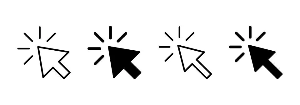 Click icon vector. pointer arrow sign and symbol. cursor icon イラスト素材