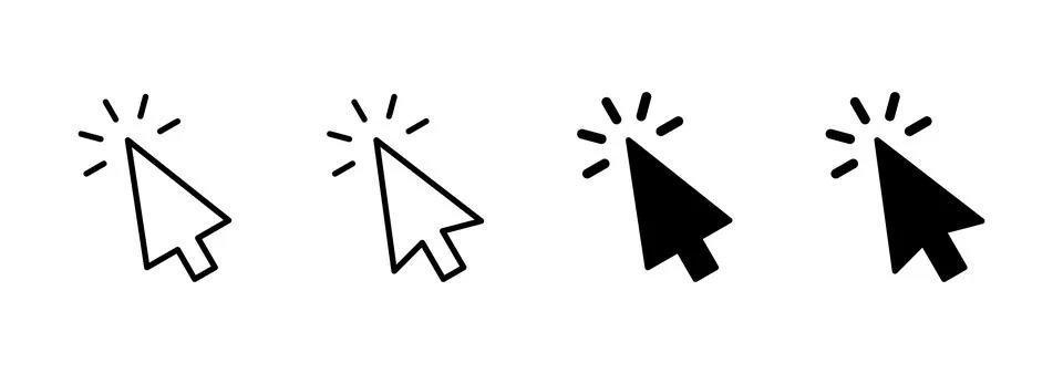 Click icon vector. pointer arrow sign and symbol. cursor icon イラスト素材