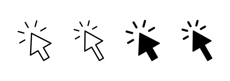 Click icon vector. pointer arrow sign and symbol. cursor icon 스톡 일러스트