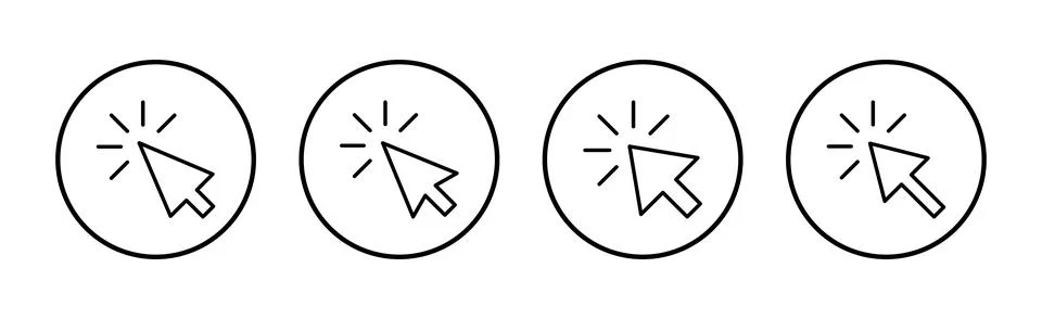 Click icon vector. pointer arrow sign and symbol. cursor icon イラスト素材