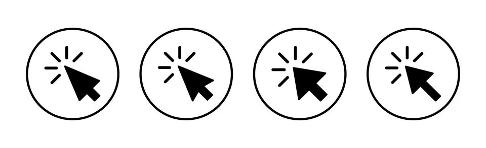 Click icon vector. pointer arrow sign and symbol. cursor icon 스톡 일러스트