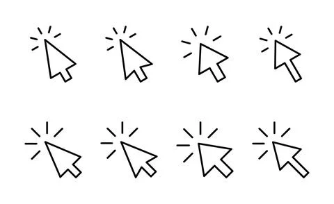 Click icon vector. pointer arrow sign and symbol. cursor icon Stock Illustration