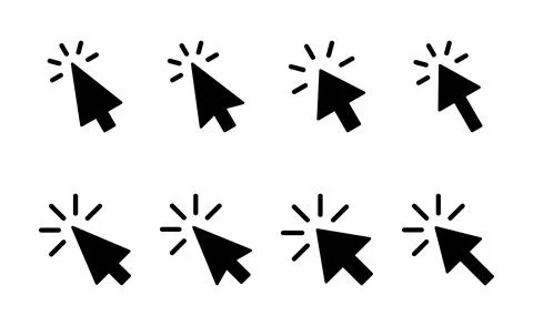 Click icon vector. pointer arrow sign and symbol. cursor icon 스톡 일러스트
