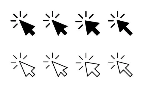 Click icon vector. pointer arrow sign and symbol. cursor icon Stock Illustration