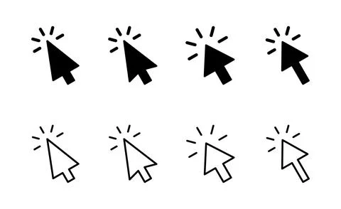 Click icon vector. pointer arrow sign and symbol. cursor icon 스톡 일러스트