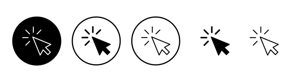 Click icon vector. pointer arrow sign and symbol. cursor icon Stockillustratie