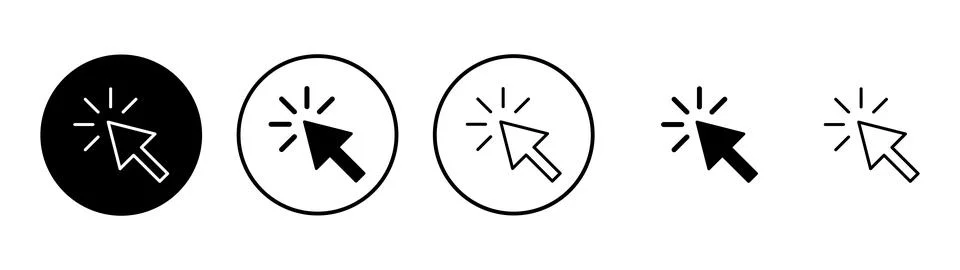 Click icon vector. pointer arrow sign and symbol. cursor icon Stockillustratie