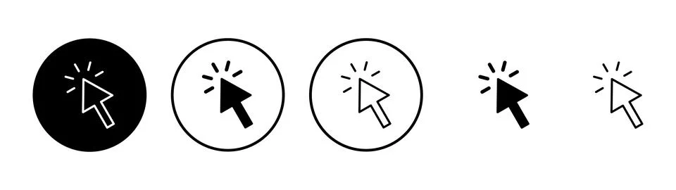 Click icon vector. pointer arrow sign and symbol. cursor icon Illustrazione stock