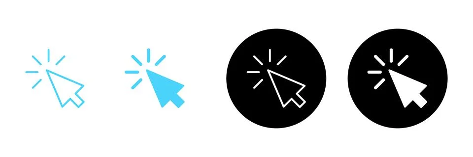 Click icon vector. pointer arrow sign and symbol. cursor icon 스톡 일러스트