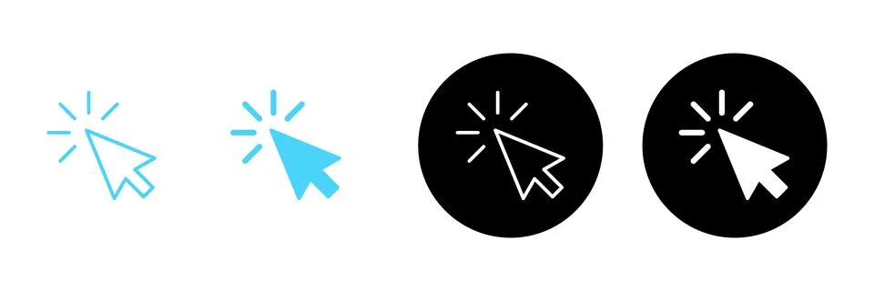 Click icon vector. pointer arrow sign and symbol. cursor icon Illustrazione stock