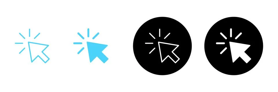 Click icon vector. pointer arrow sign and symbol. cursor icon Stock Illustration